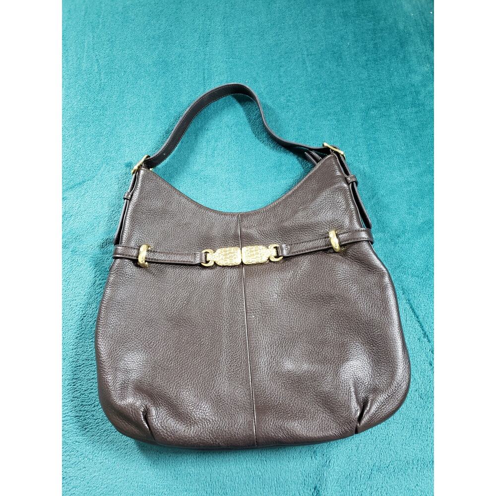 Talbots Brown Hobo Bag with Gold Accents